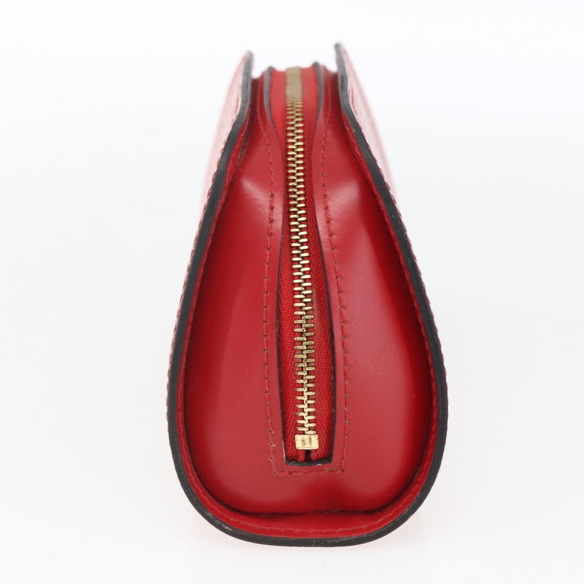 LOUIS VUITTON Epi Dauphine PM Pouch Castilian Red M48447 LV Auth 164704