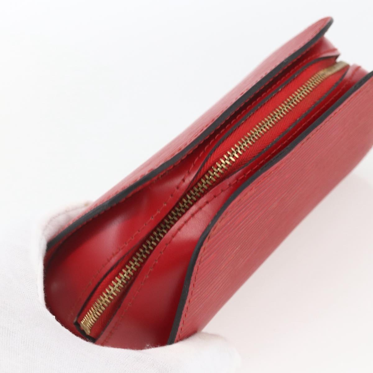 LOUIS VUITTON Epi Dauphine PM Pouch Castilian Red M48447 LV Auth 164704