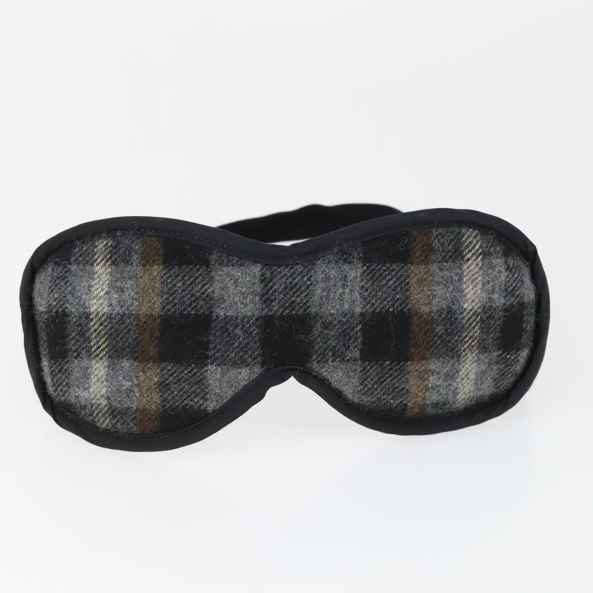 LOUIS VUITTON Travel Set Eye Mask Cushion Wool 3 Set Gray R99136 Auth 164714
