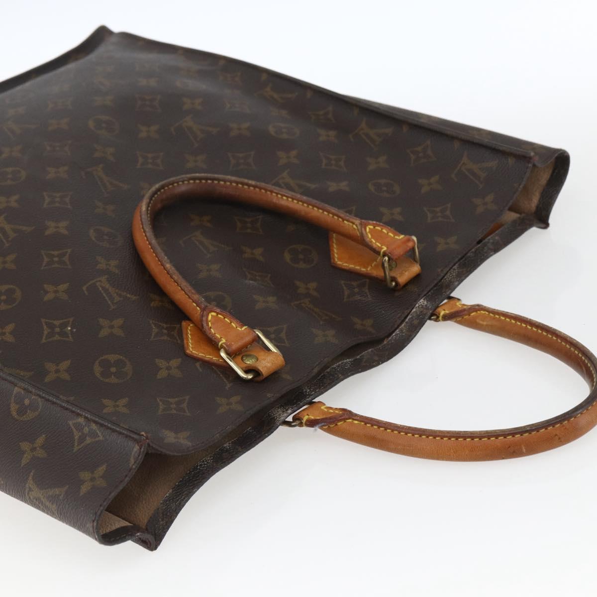 LOUIS VUITTON Monogram Sac Plat Hand Bag M51140 LV Auth 164715