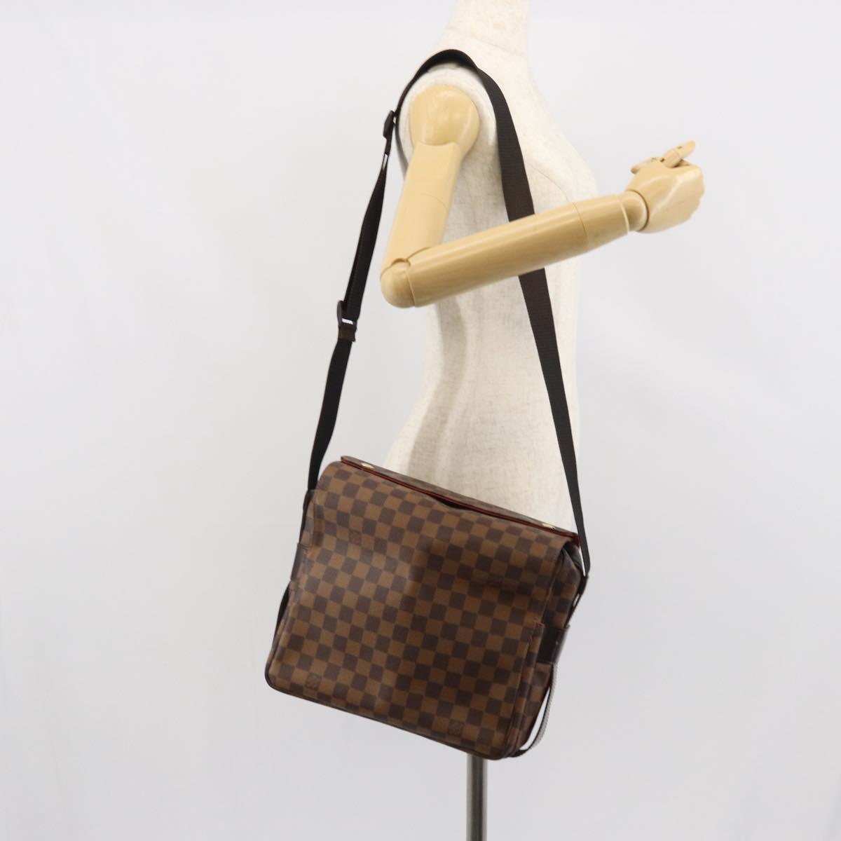 LOUIS VUITTON Damier Ebene Naviglio Shoulder Bag N45255 LV Auth 164752