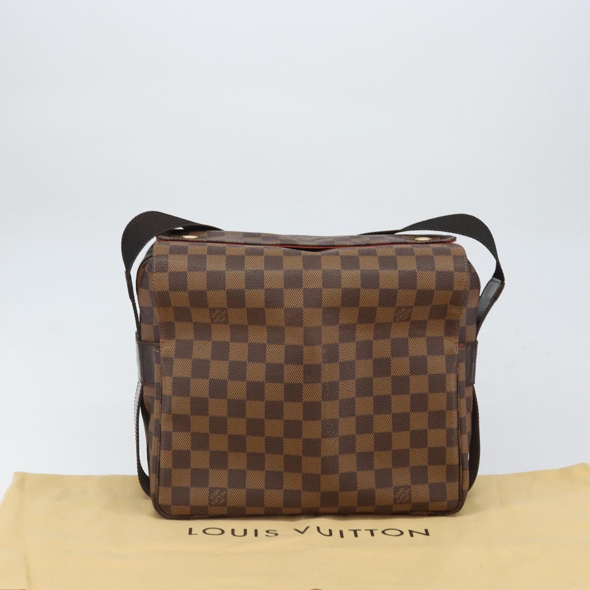 LOUIS VUITTON Damier Ebene Naviglio Shoulder Bag N45255 LV Auth 164752