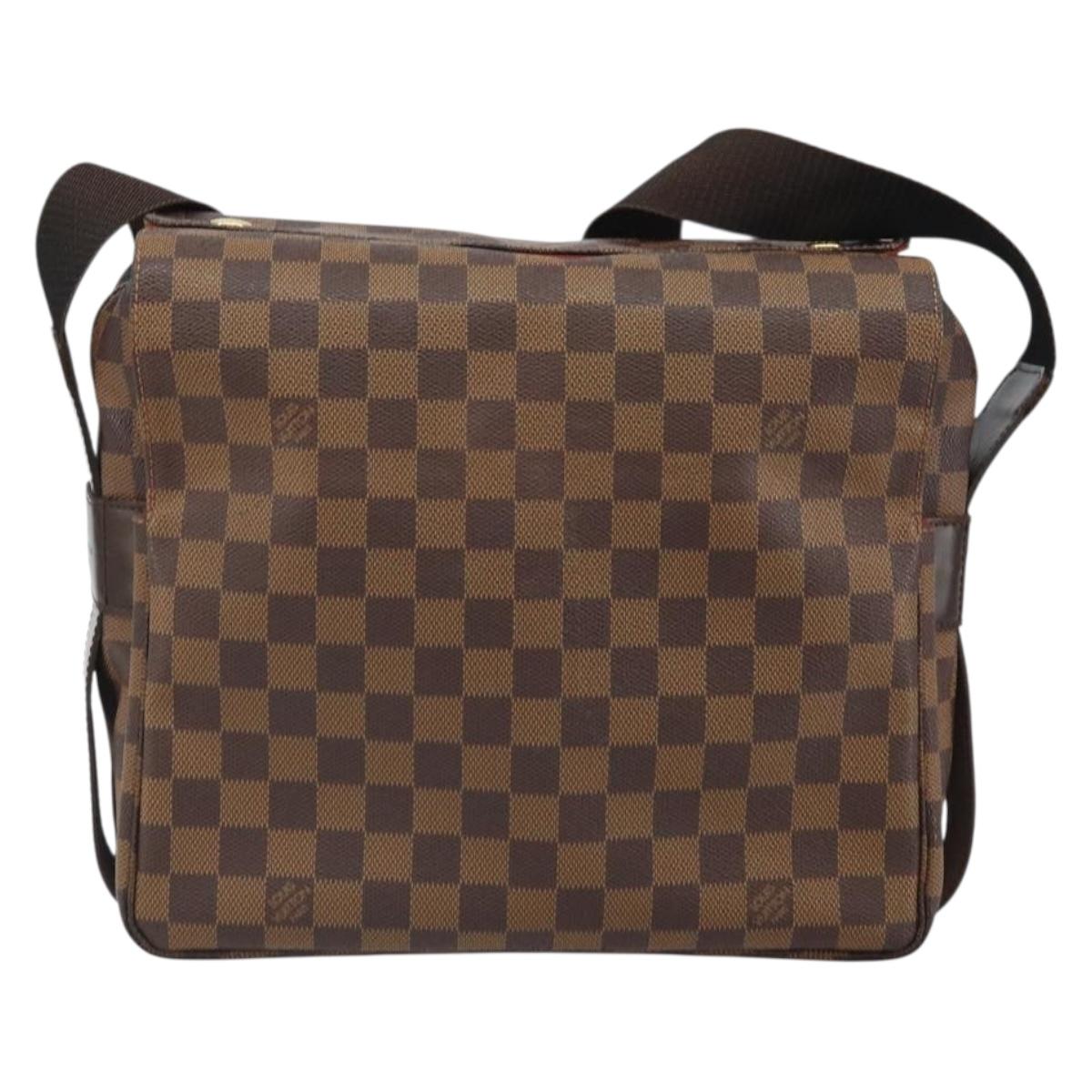 LOUIS VUITTON Damier Ebene Naviglio Shoulder Bag N45255 LV Auth 164752
