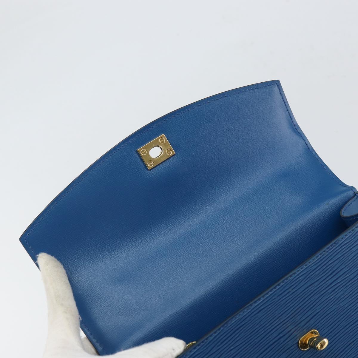 LOUIS VUITTON Epi Malesherbes Hand Bag Blue M52375 LV Auth 164754