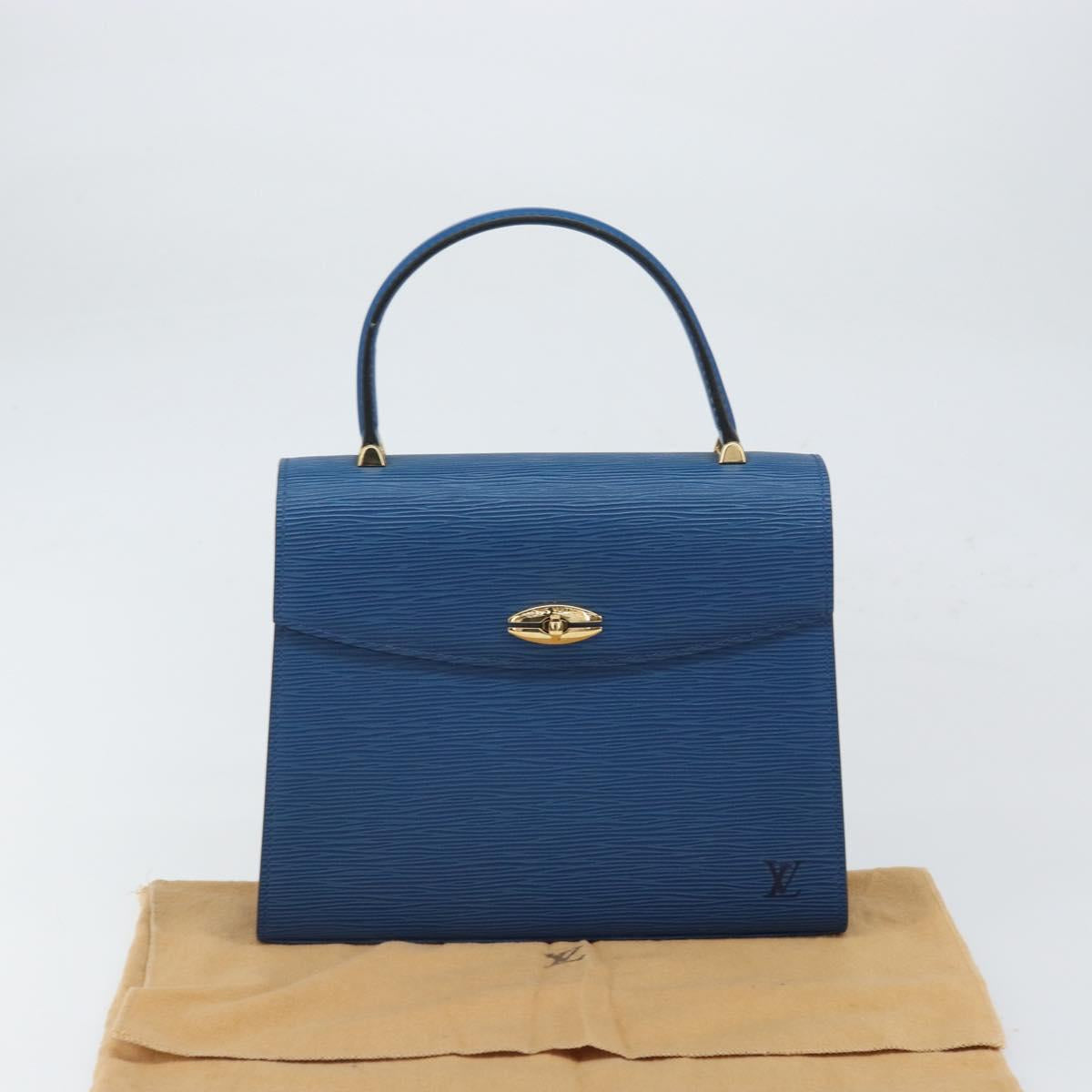 LOUIS VUITTON Epi Malesherbes Hand Bag Blue M52375 LV Auth 164754