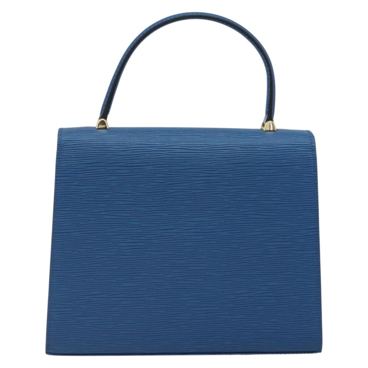 LOUIS VUITTON Epi Malesherbes Hand Bag Blue M52375 LV Auth 164754