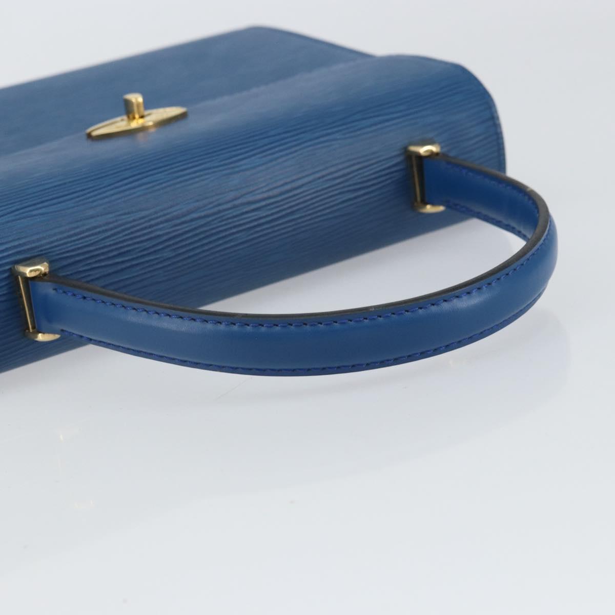 LOUIS VUITTON Epi Malesherbes Hand Bag Blue M52375 LV Auth 164754