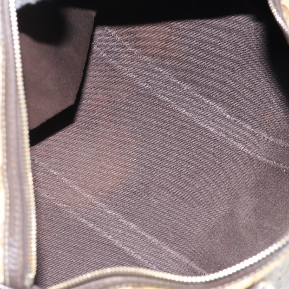 GUCCI GG Crystal Boston Bag Beige Gold 265697 Auth 164756