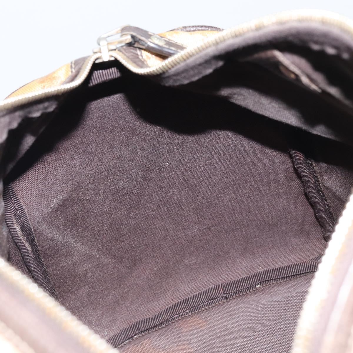 GUCCI GG Crystal Boston Bag Beige Gold 265697 Auth 164756