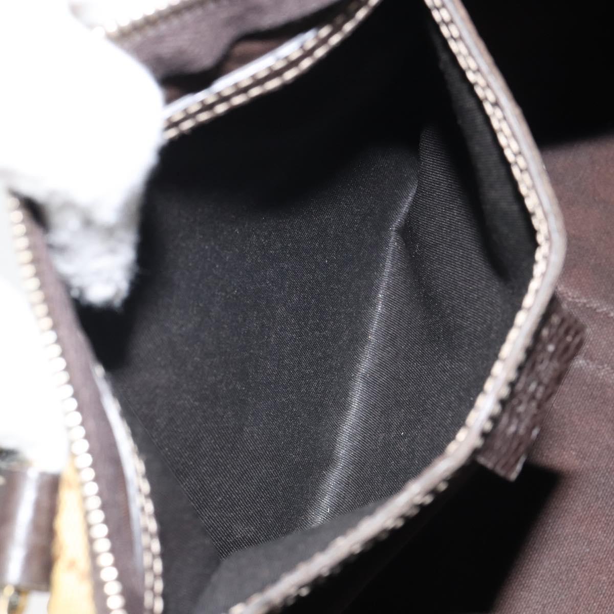 GUCCI GG Crystal Boston Bag Beige Gold 265697 Auth 164756