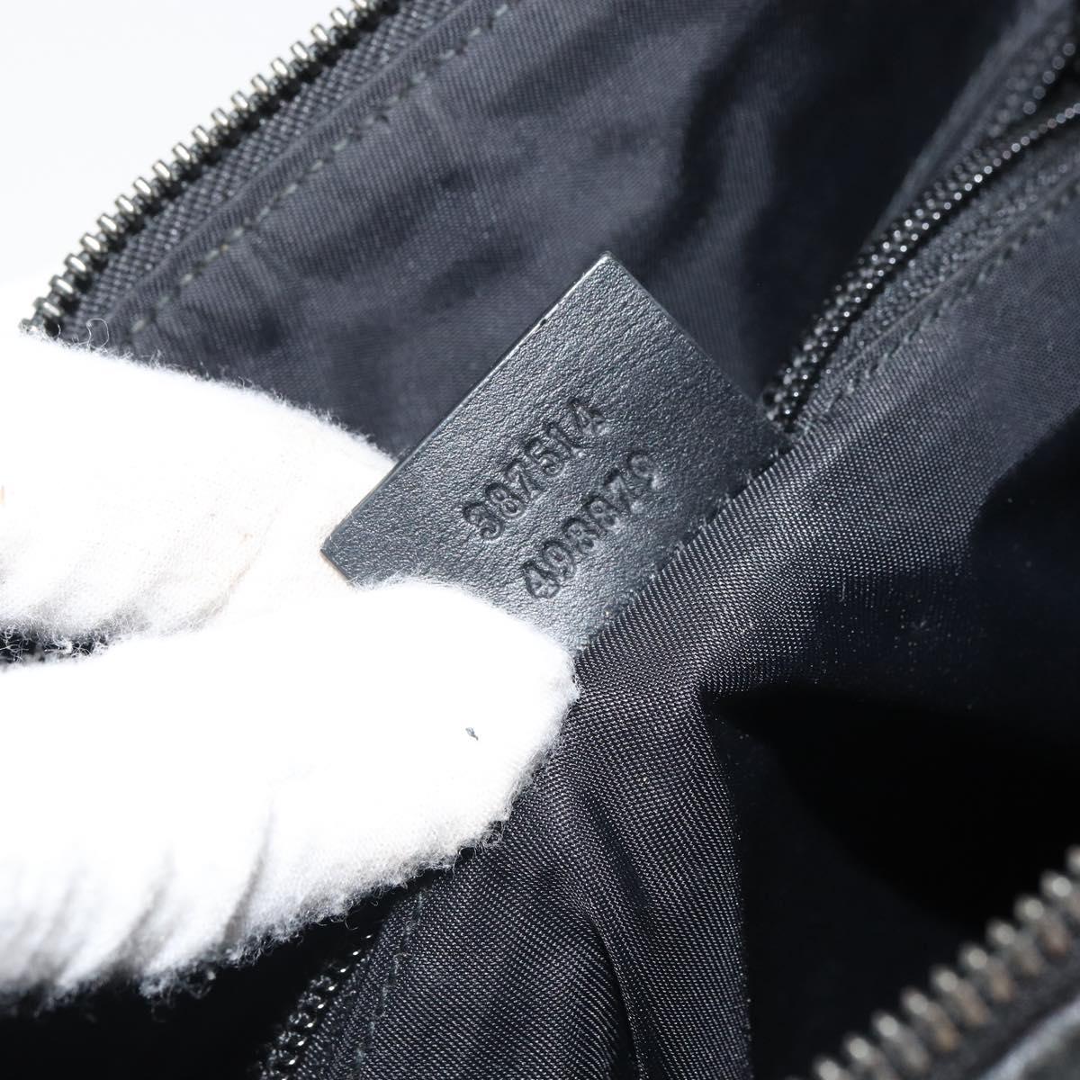 GUCCI GG Supreme Shoulder Bag PVC Black 387514 Auth 164758