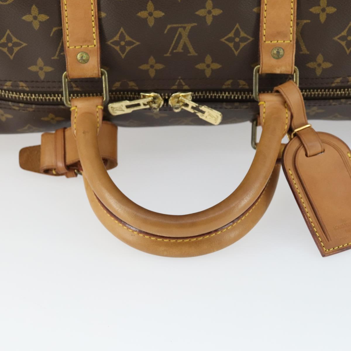 LOUIS VUITTON Monogram Keepall 55 Boston Bag M41424 LV Auth 164765