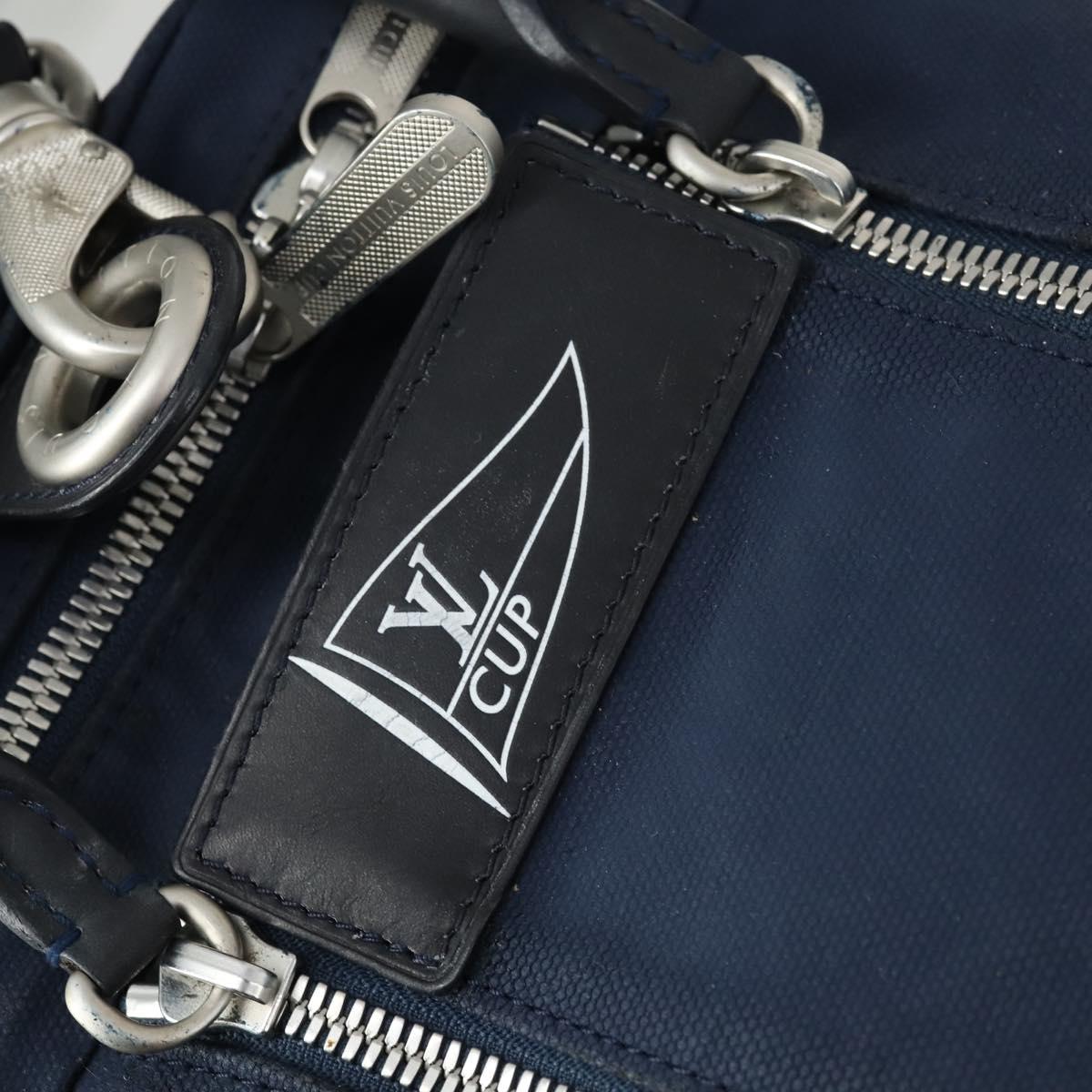 LOUIS VUITTON LV Cup Spinnaker Boston Bag Navy M80700 LV Auth 164771