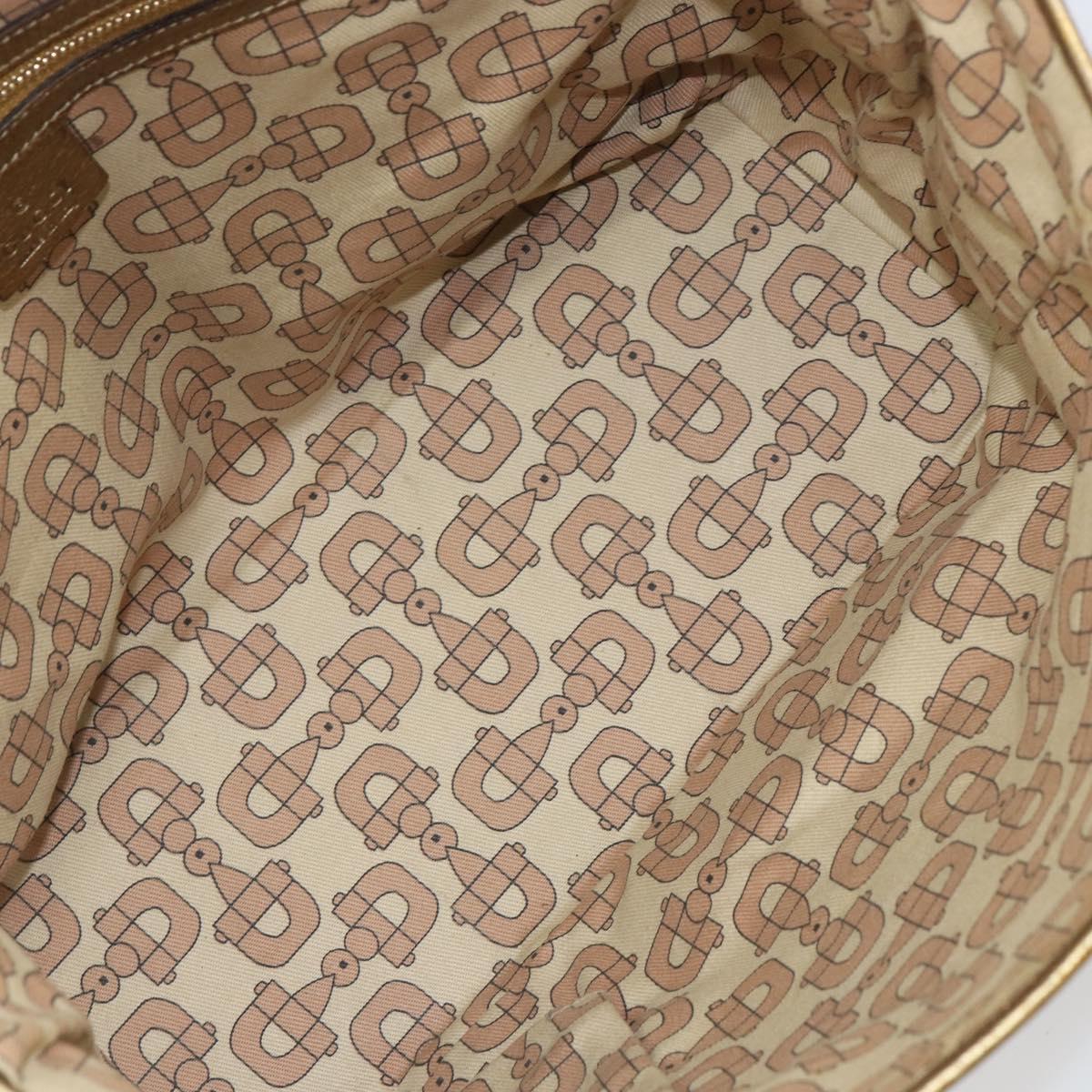GUCCI GG Canvas Hand Bag Beige Gold 137396 Auth 164786