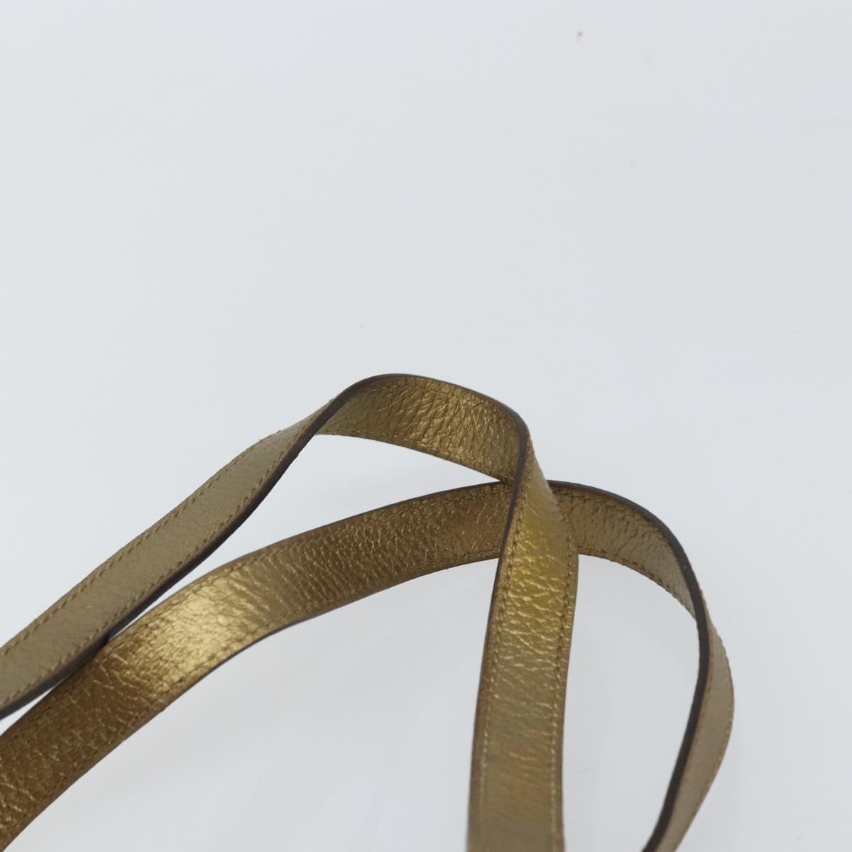 GUCCI GG Canvas Hand Bag Beige Gold 137396 Auth 164786