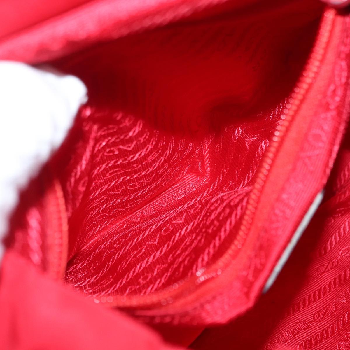 PRADA Backpack Nylon Red Silver Auth 164789
