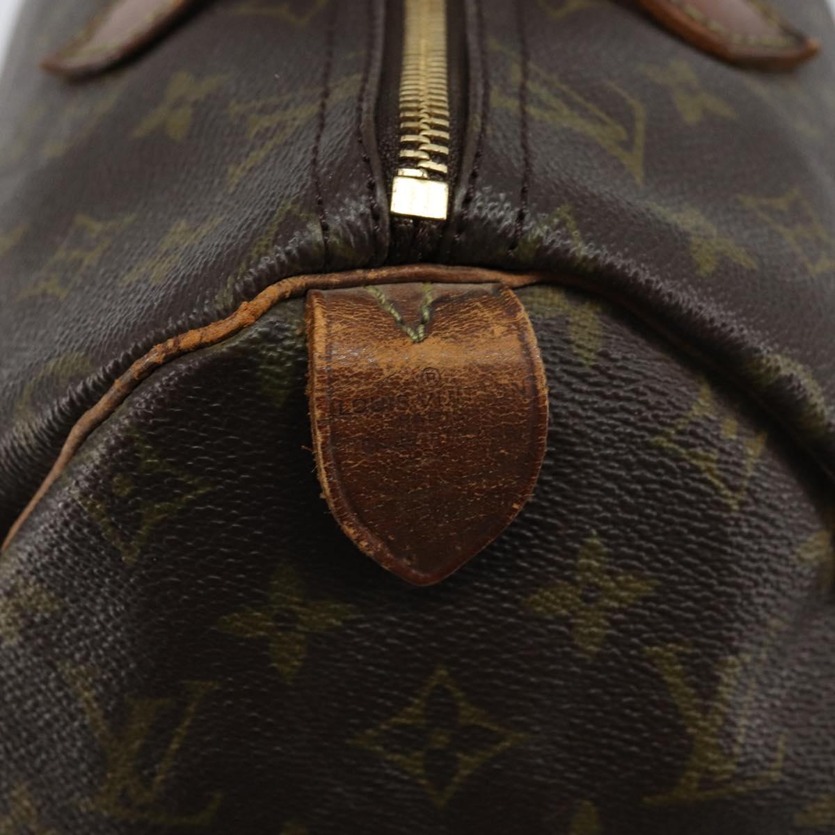 LOUIS VUITTON Monogram Speedy 30 Hand Bag M41526 LV Auth 164790