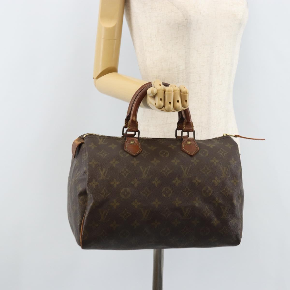 LOUIS VUITTON Monogram Speedy 30 Hand Bag M41526 LV Auth 164790
