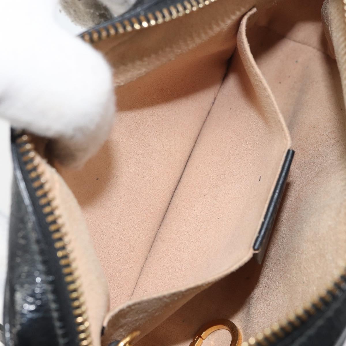 GUCCI GG Marmont Web Sherry Line Bag Suede Black Gold 517350 Auth 164792