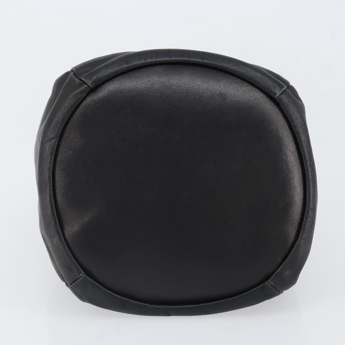 CHANEL Purse Pouch Lamb Skin Black CC Auth 164798