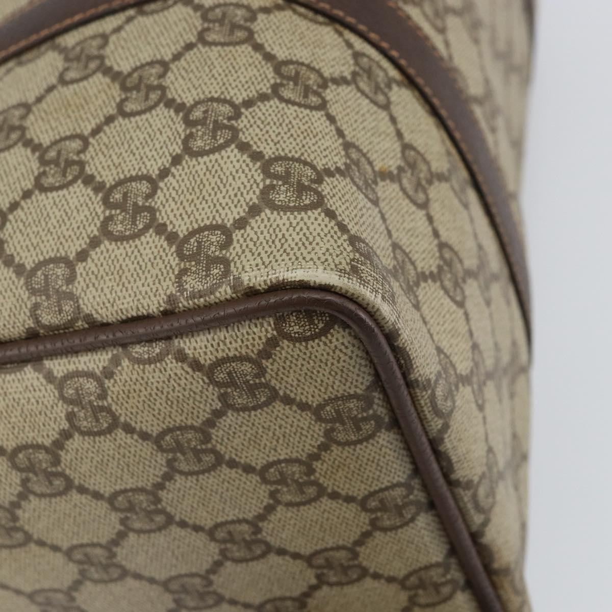 GUCCI GG Supreme Web Sherry Line Hand Bag PVC Beige Gold 40 02 007 Auth 164799