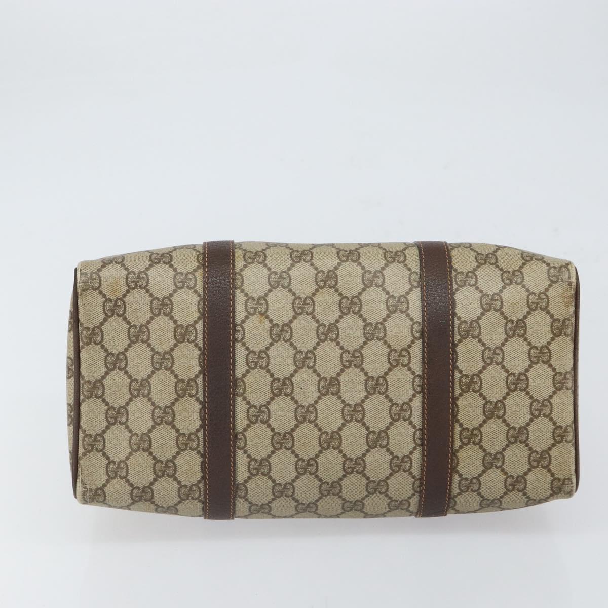 GUCCI GG Supreme Web Sherry Line Hand Bag PVC Beige Gold 40 02 007 Auth 164799