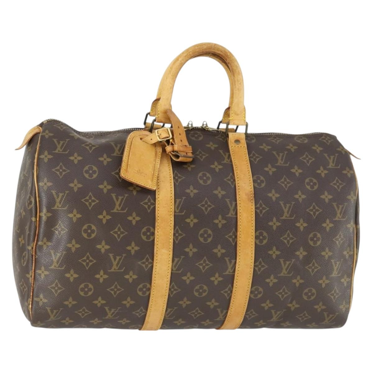 LOUIS VUITTON Monogram Keepall 45 Boston Bag M41428 LV Auth 164802