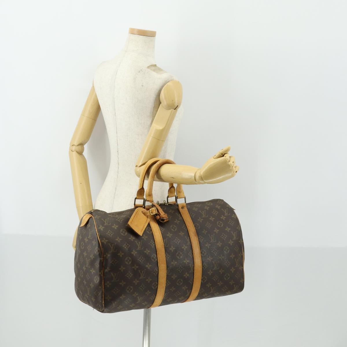 LOUIS VUITTON Monogram Keepall 45 Boston Bag M41428 LV Auth 164802