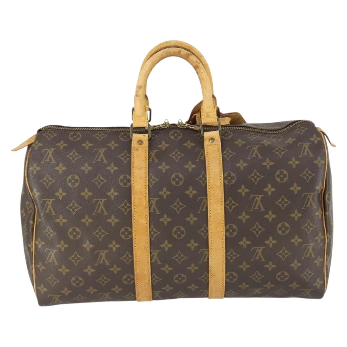 LOUIS VUITTON Monogram Keepall 45 Boston Bag M41428 LV Auth 164802