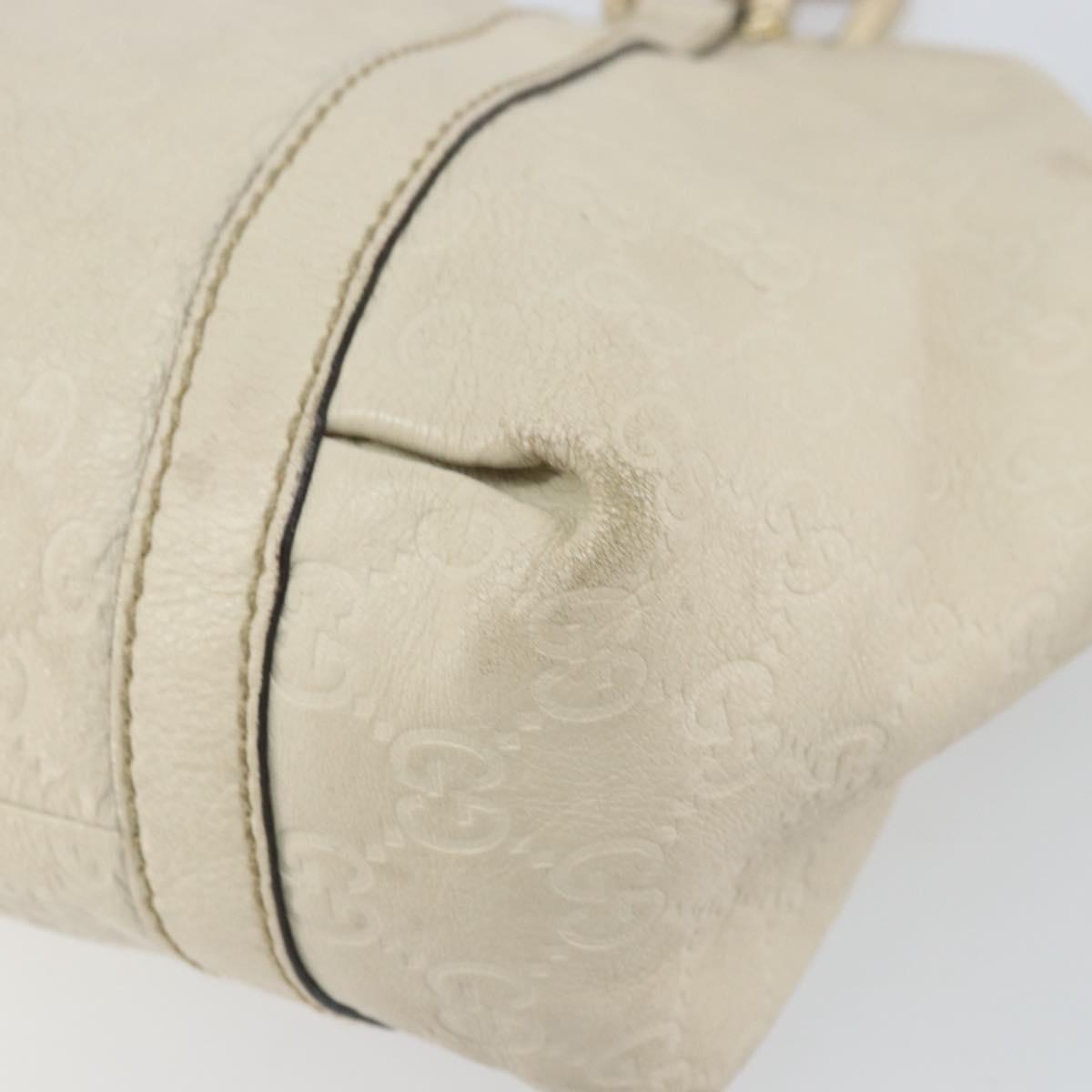 GUCCI GG Canvas Guccissima Sukey Hand Bag Ivory Gold 211937 Auth 164815