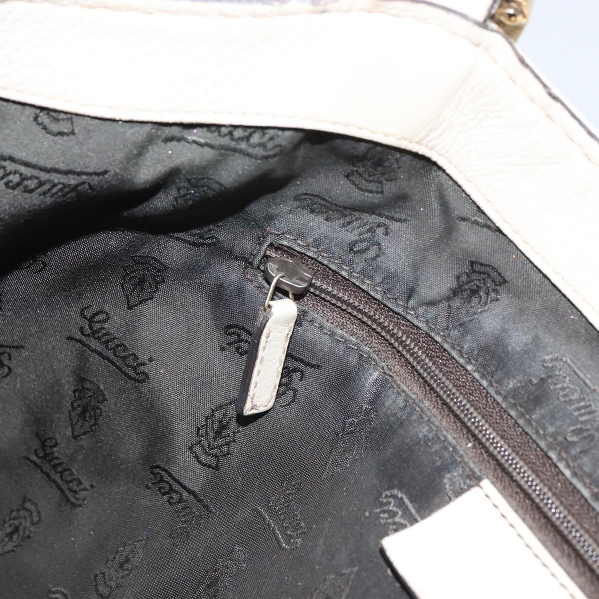 GUCCI GG Canvas Guccissima Sukey Hand Bag Ivory Gold 211937 Auth 164815