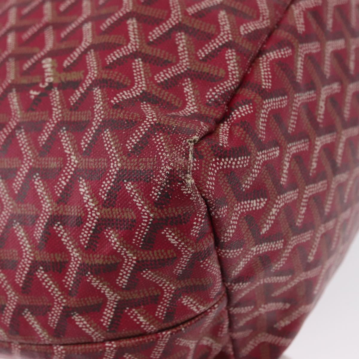 GOYARD Saint Louis PM Tote Bag PVC Red Auth 164832