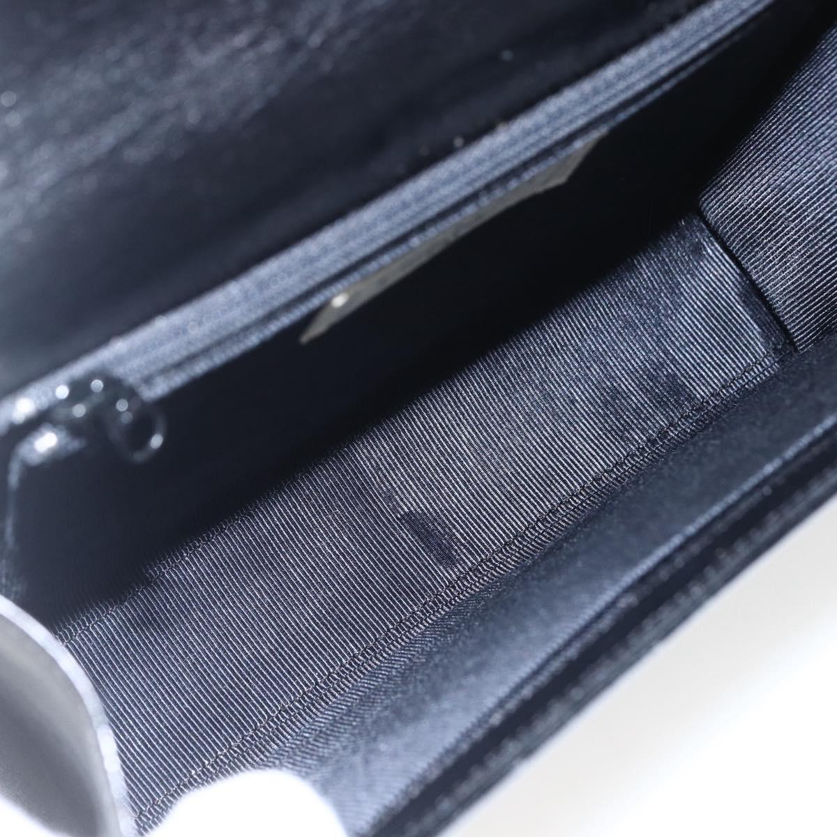GIVENCHY Shoulder Bag Leather Black Gold Auth 164833