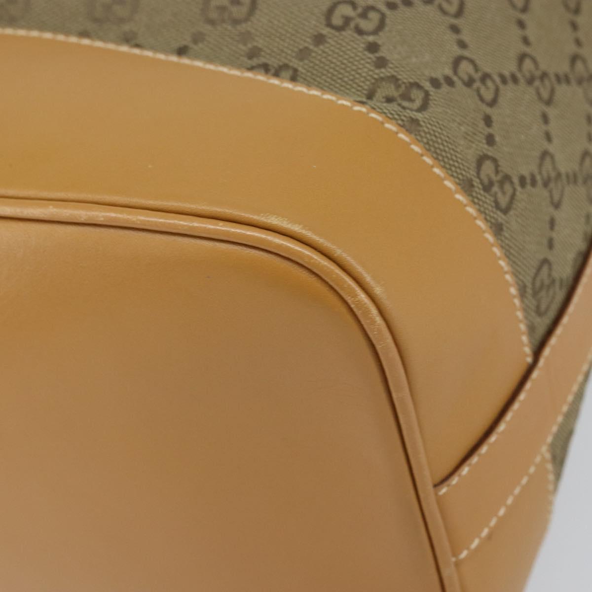 GUCCI GG Canvas Shoulder Bag Beige Gold 001 2854 1627 Auth 164846