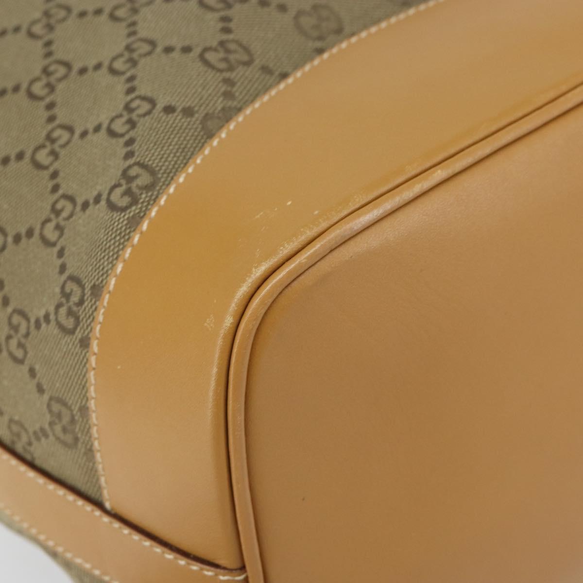 GUCCI GG Canvas Shoulder Bag Beige Gold 001 2854 1627 Auth 164846