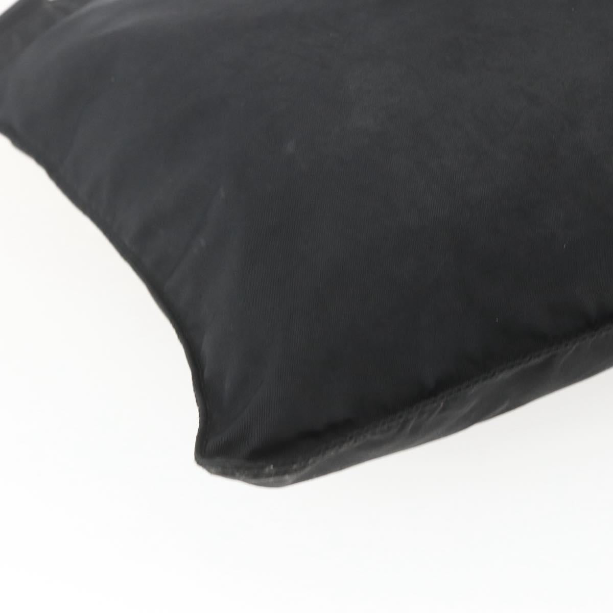 PRADA Shoulder Bag Nylon Black Silver Auth 164857