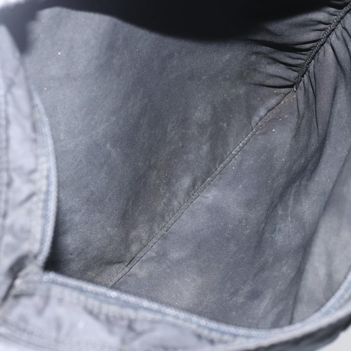 PRADA Shoulder Bag Nylon Black Silver Auth 164857