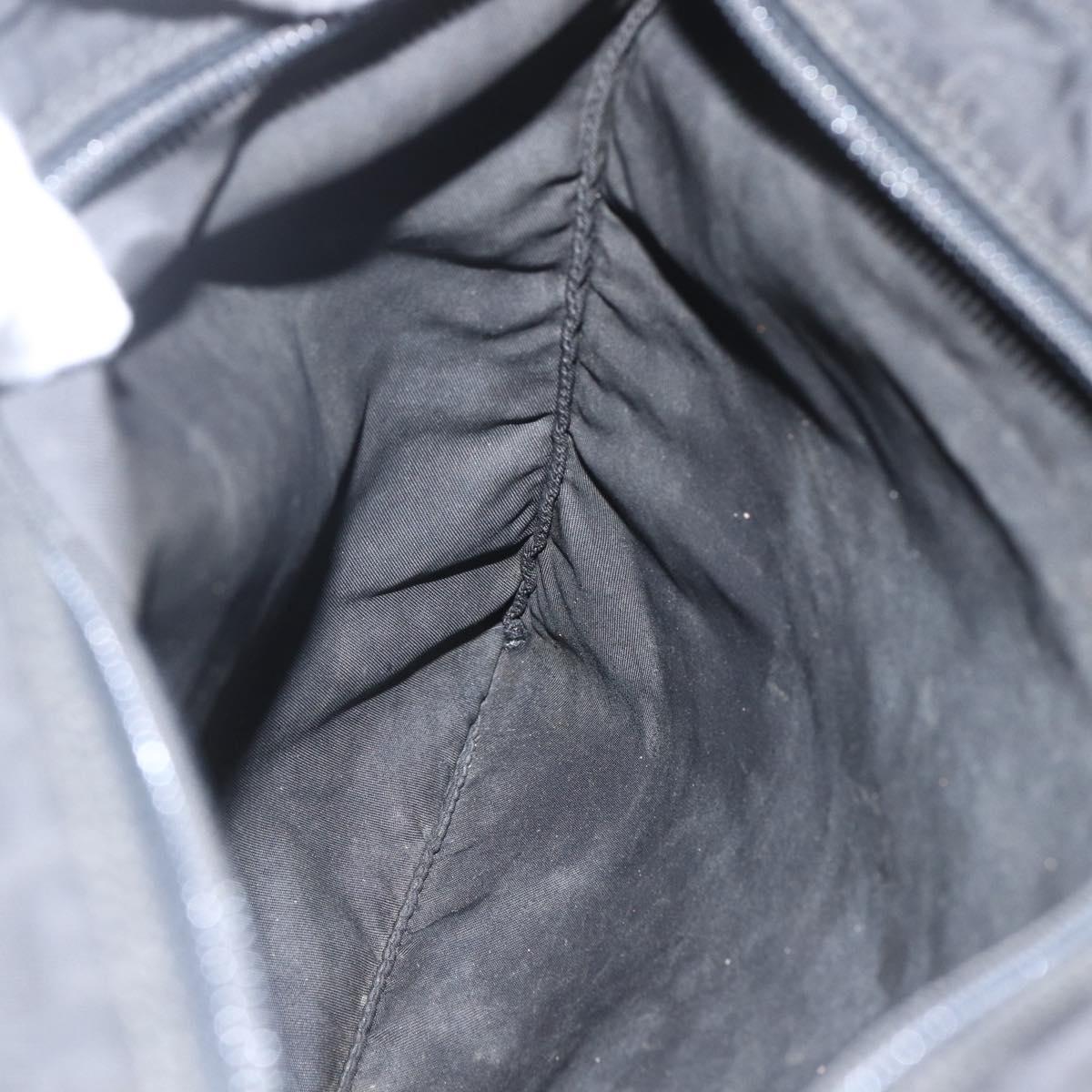 PRADA Shoulder Bag Nylon Black Silver Auth 164857