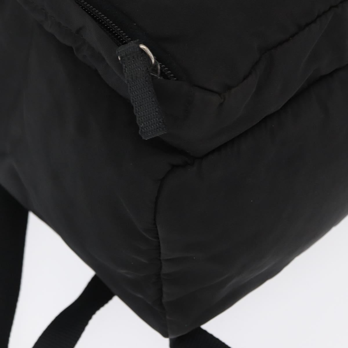 PRADA Backpack Nylon Black Silver Auth 164861