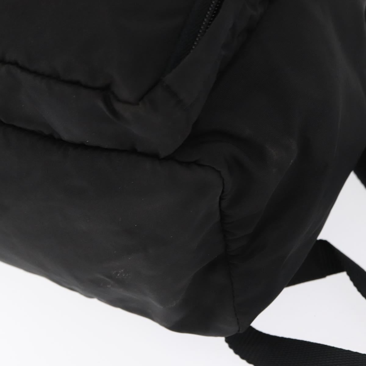 PRADA Backpack Nylon Black Silver Auth 164861
