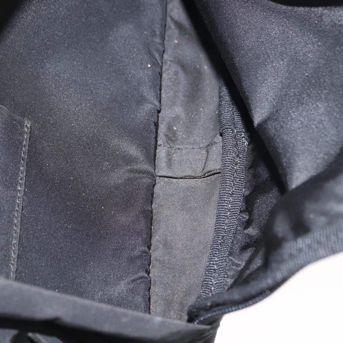 PRADA Backpack Nylon Black Silver Auth 164861