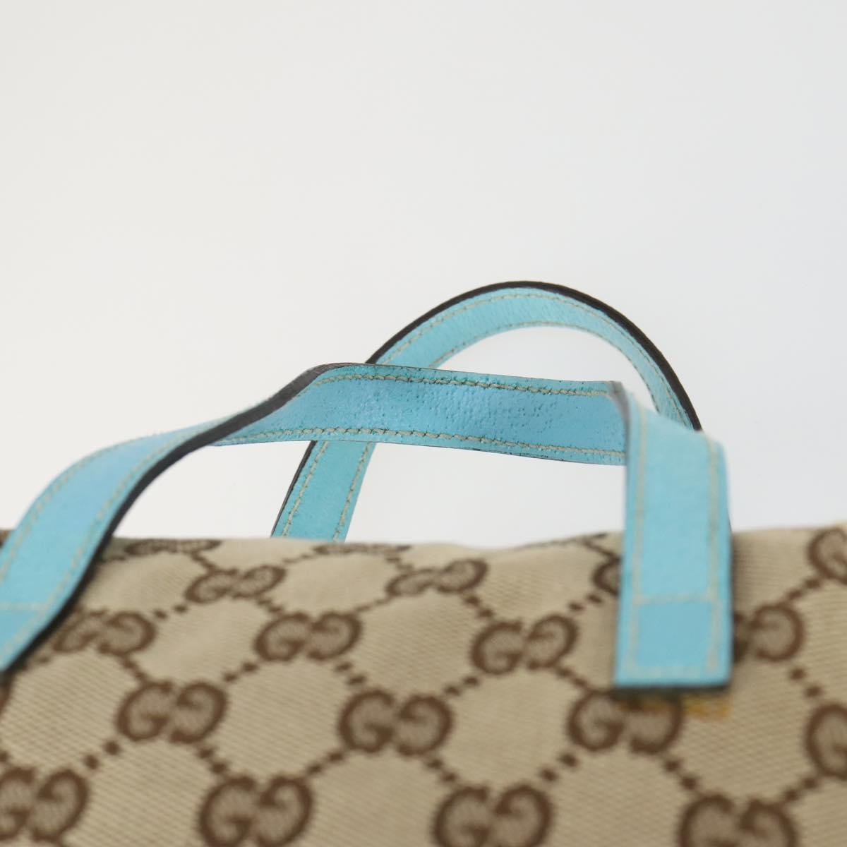 GUCCI GG Canvas Hand Bag Beige Auth 164873A