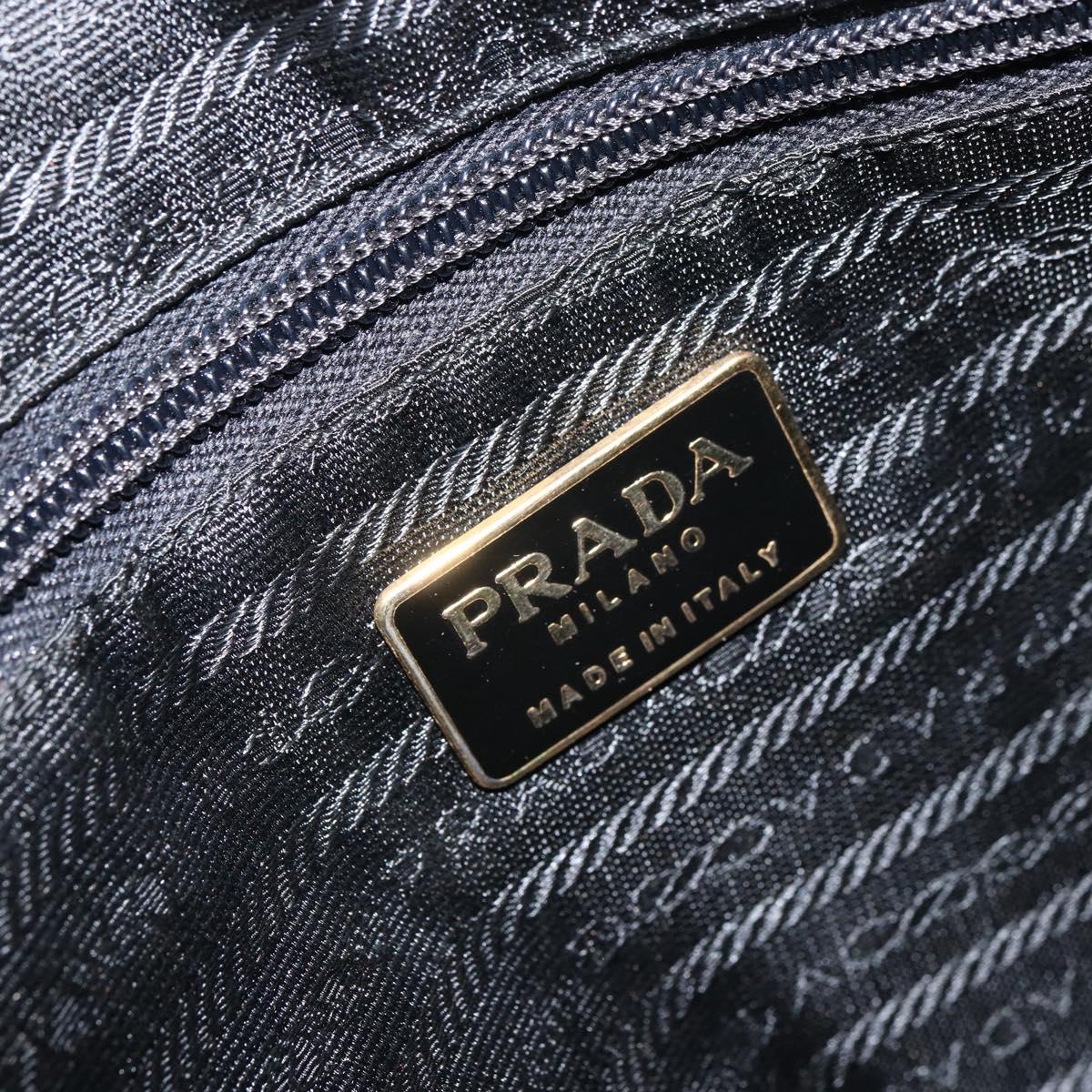 PRADA Chain Quilted Shoulder Bag Nylon Purple Gold Auth 164881