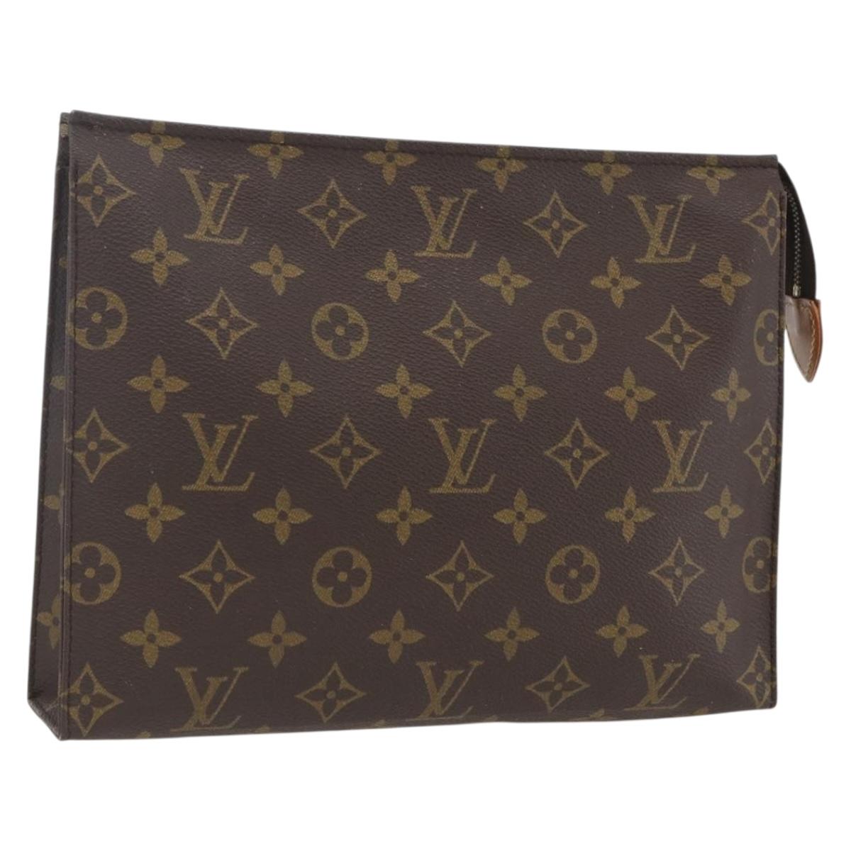LOUIS VUITTON Monogram Poche Toilette 26 Pouch M47542 LV Auth 164896