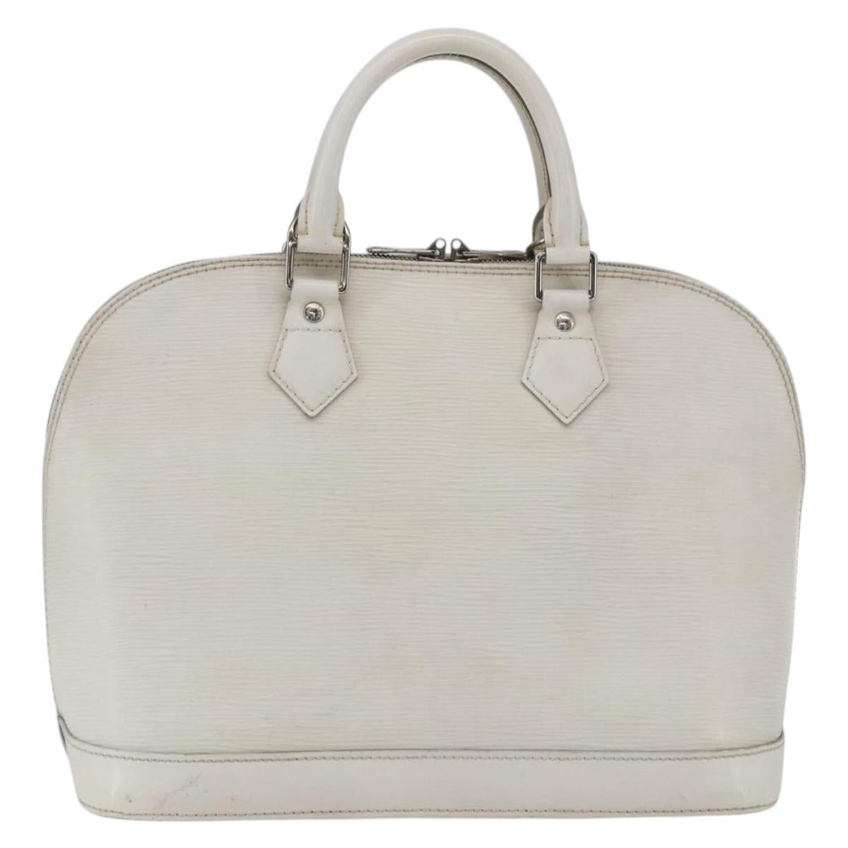 LOUIS VUITTON Alma PM Hand Bag White Yvoire M4030J LV Auth 164900