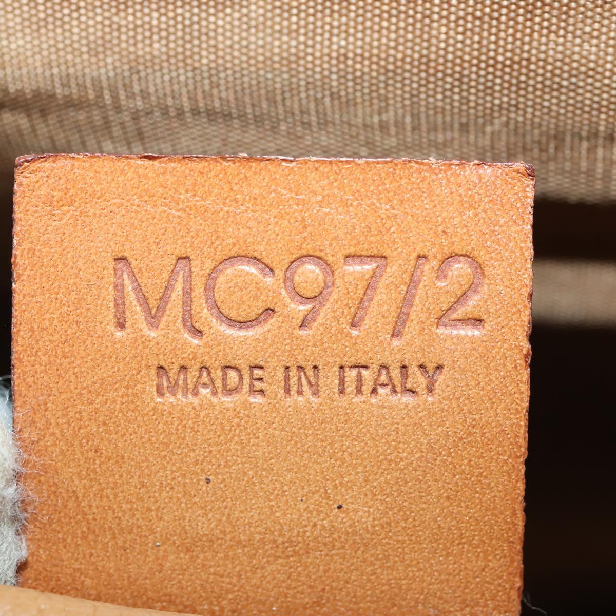 CELINE Macadam Canvas Tote Bag PVC Leather Brown Gold Auth 164910