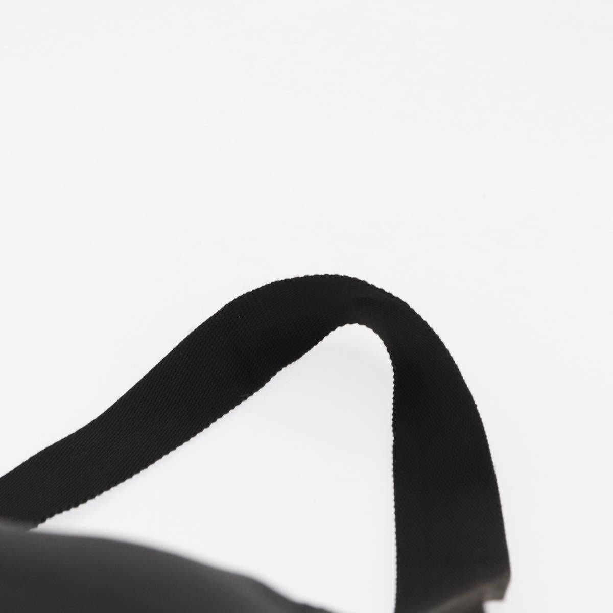 PRADA Shoulder Bag Nylon Black Silver Auth 164915