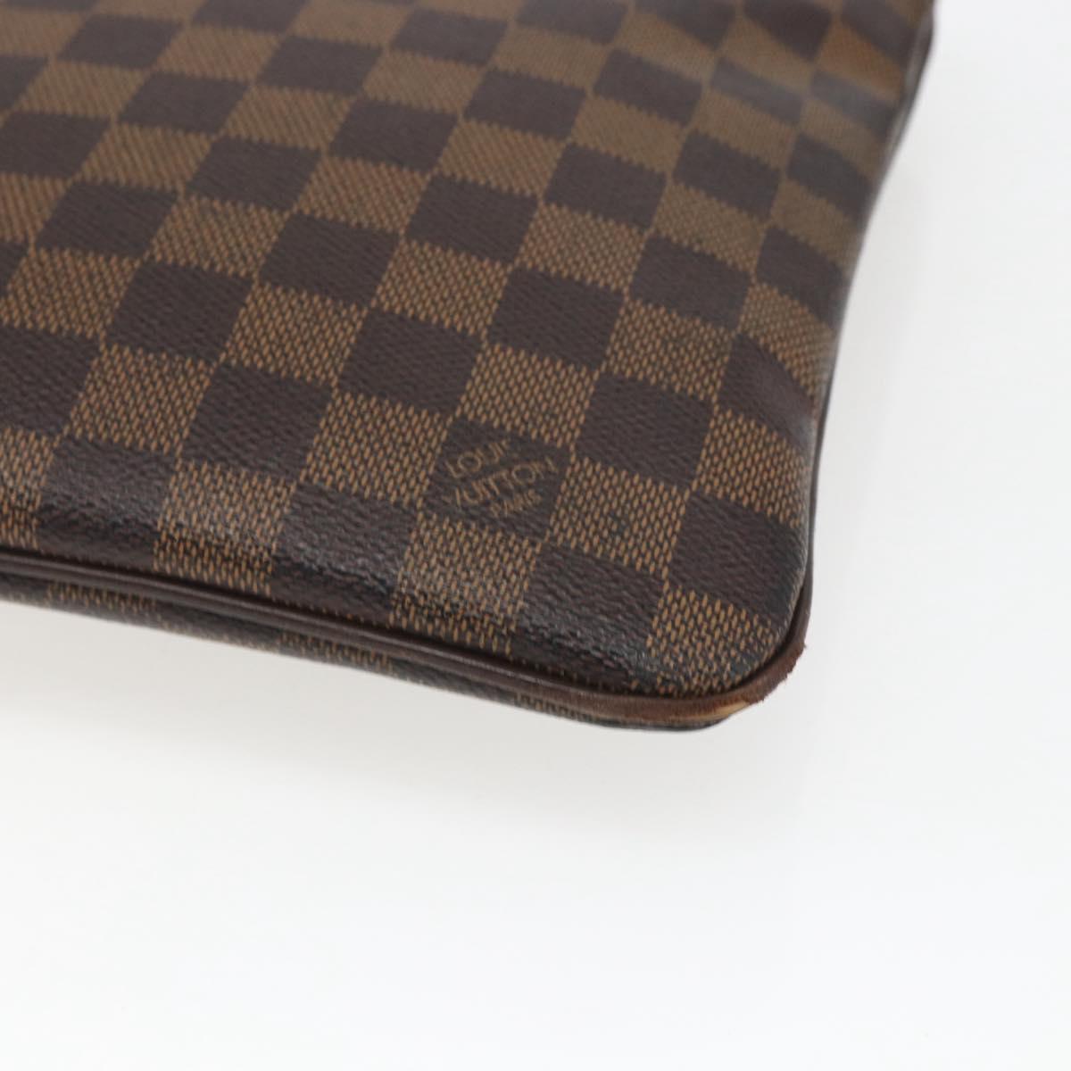 LOUIS VUITTON Damier Ebene Pochette Platt Brooklyn Bag N41100 LV Auth 164929