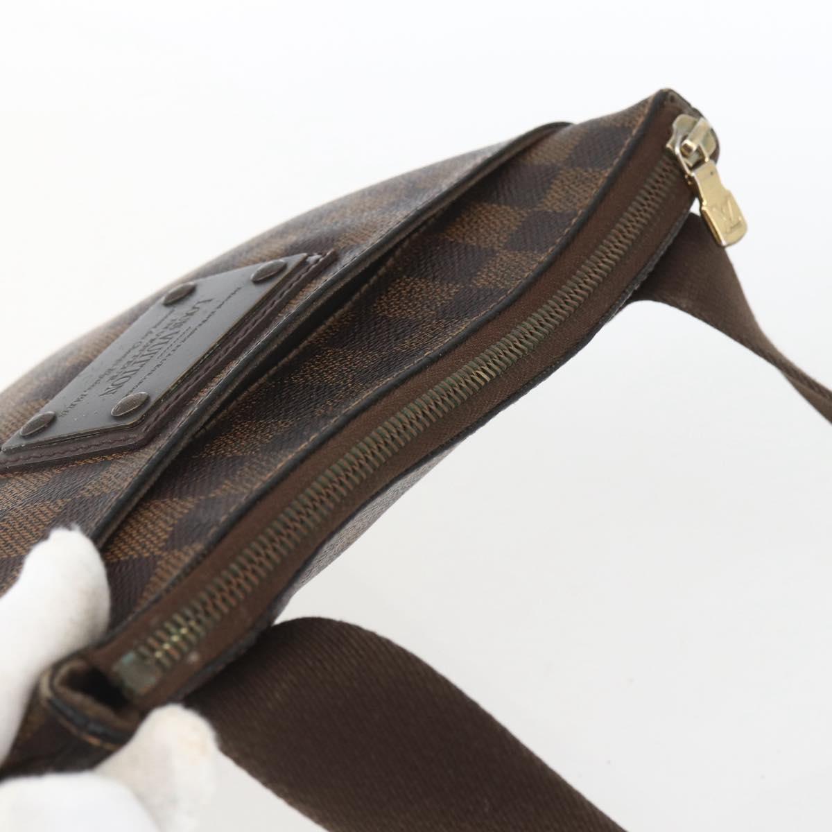 LOUIS VUITTON Damier Ebene Pochette Platt Brooklyn Bag N41100 LV Auth 164929