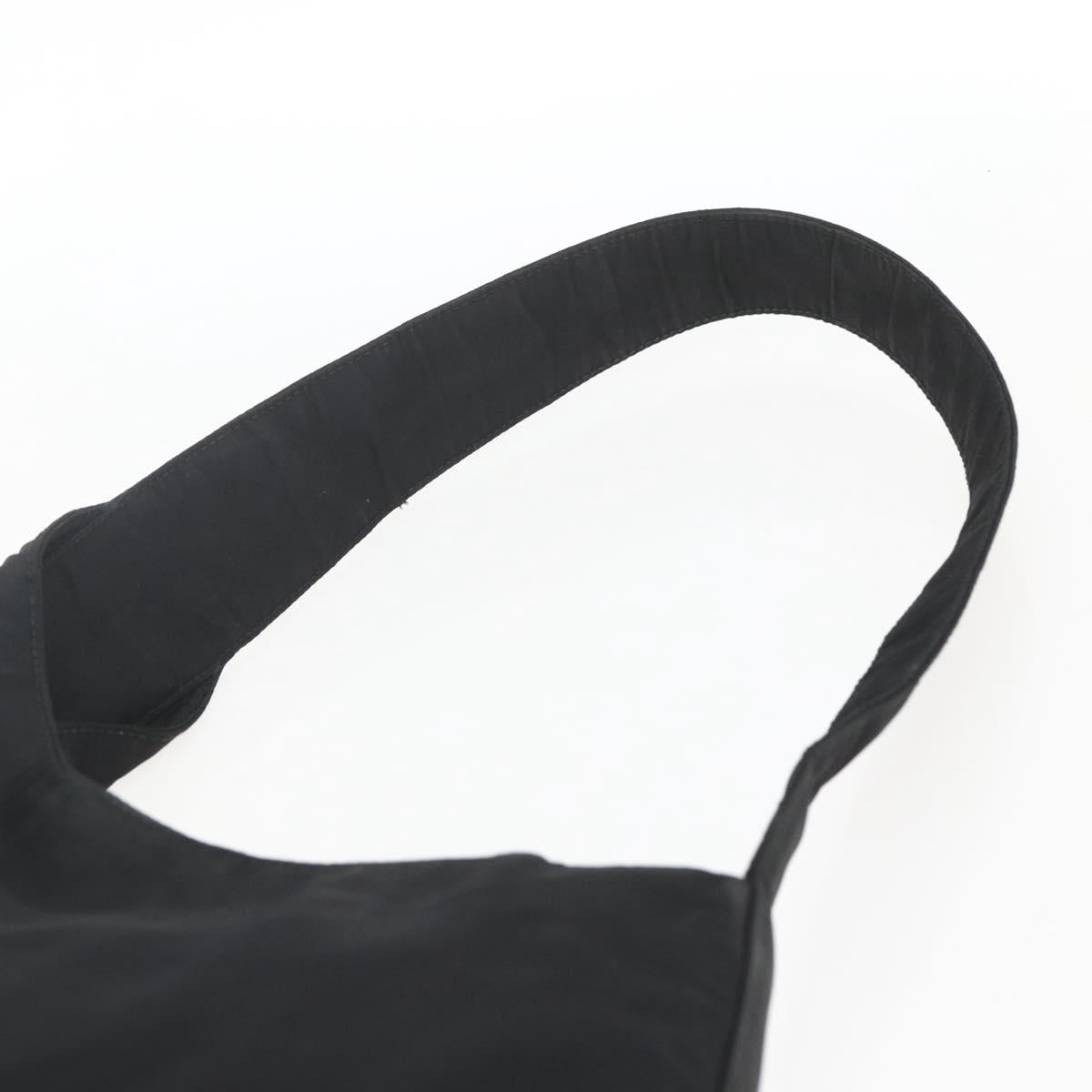 PRADA Shoulder Bag Nylon Black Silver Auth 164933